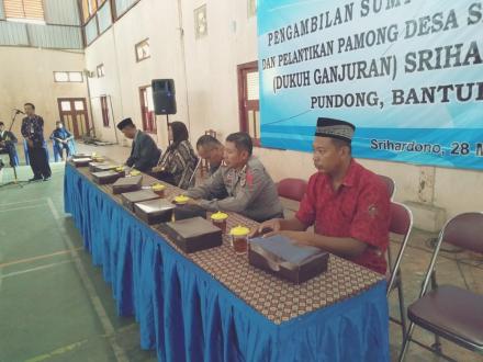 PENGAMBILAN SUMPAH DAN PELANTIKAN PAMONG DESA SRIHARDONO DUKUH GANJURAN